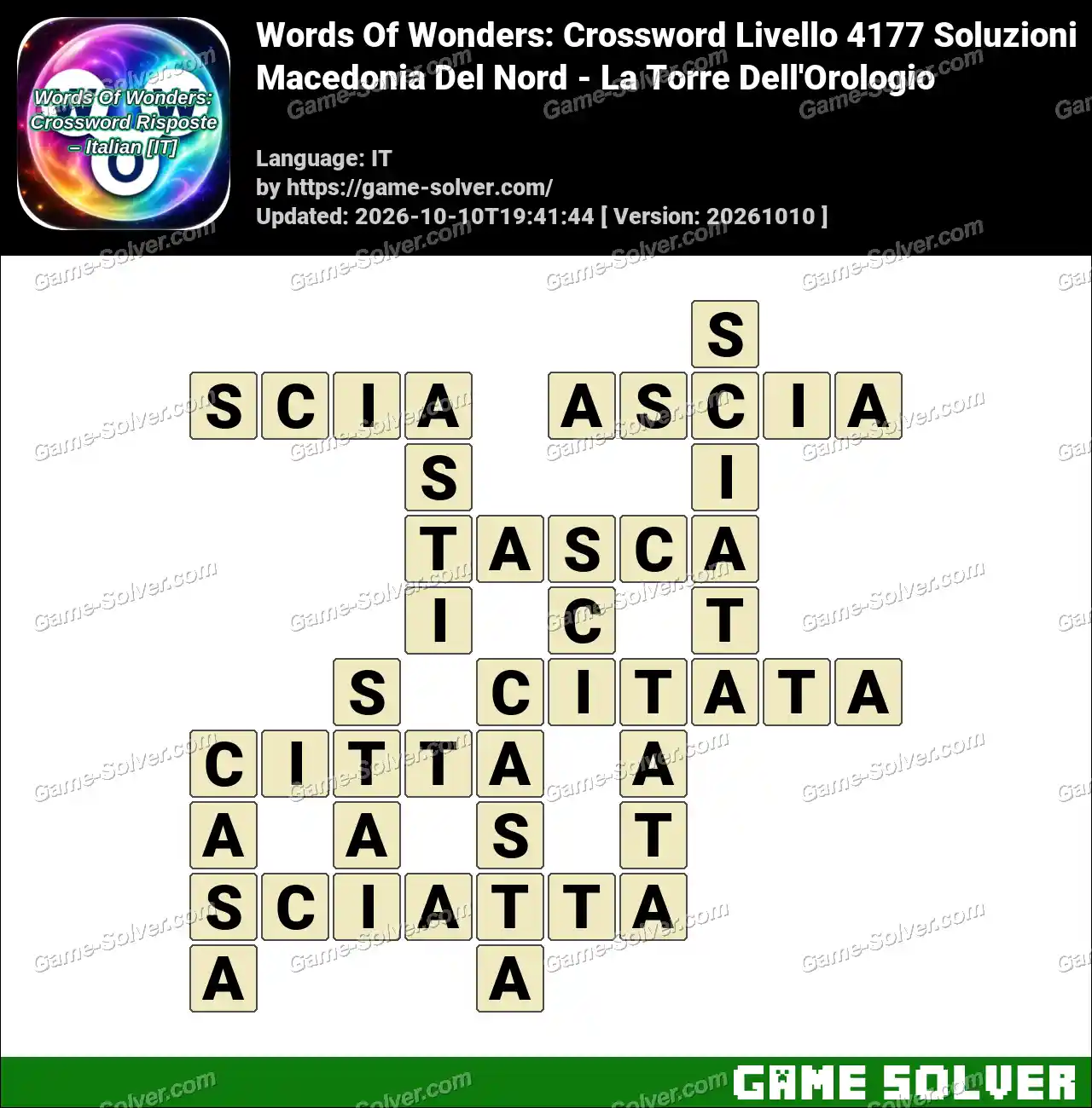 Words Of Wonders: Crossword Livello 4177 Soluzioni – Macedonia Del Nord – La Torre Dell’Orologio